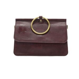 Joy Susan Mahogany Clutch with Gold Ring